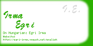 irma egri business card